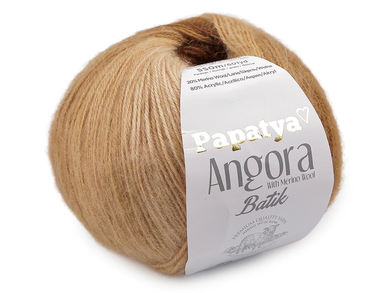 Papatya Angora Batik yarn 100g / 550m – available at Šarlotes audumi