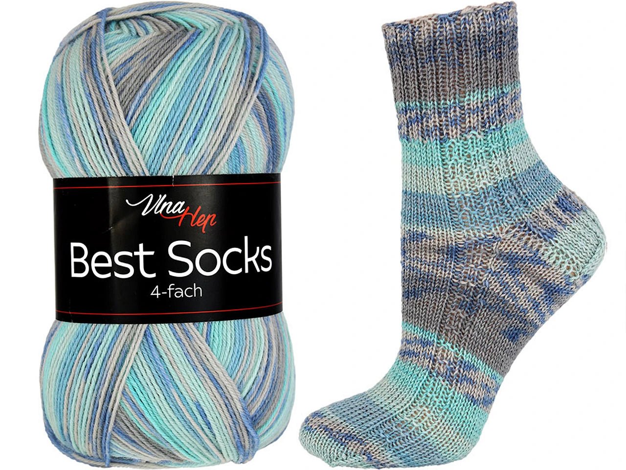 Attēls ar Dzijas Vlna Hep Best Socks - 100g / 420m – pieejams Šarlotes audumi