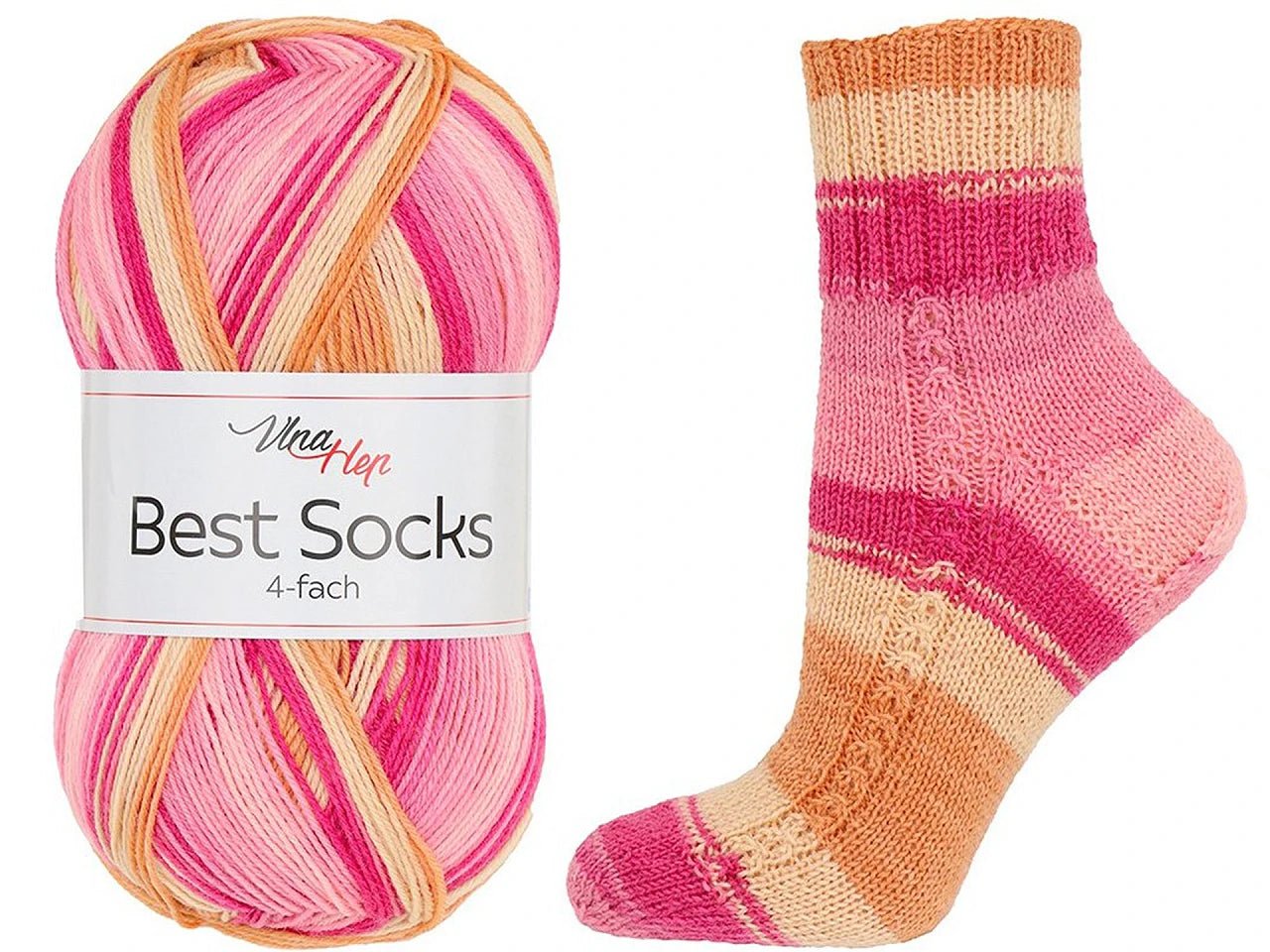 Attēls ar Dzijas Vlna Hep Best Socks - 100g / 420m – pieejams Šarlotes audumi