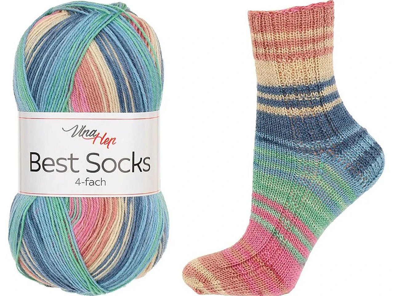 Attēls ar Dzijas Vlna Hep Best Socks - 100g / 420m – pieejams Šarlotes audumi