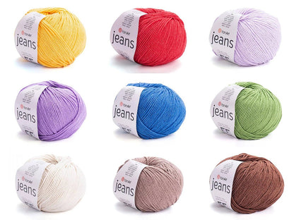 Image du fil YarnArt Jeans - 50g / 160m – disponible chez Šarlotes audumi