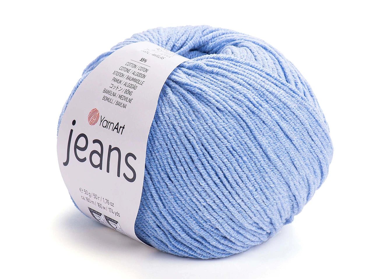Attēls ar Dzijas YarnArt Jeans - 50g / 160m – pieejams Šarlotes audumi