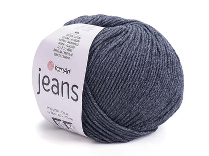 Image du fil YarnArt Jeans - 50g / 160m – disponible chez Šarlotes audumi