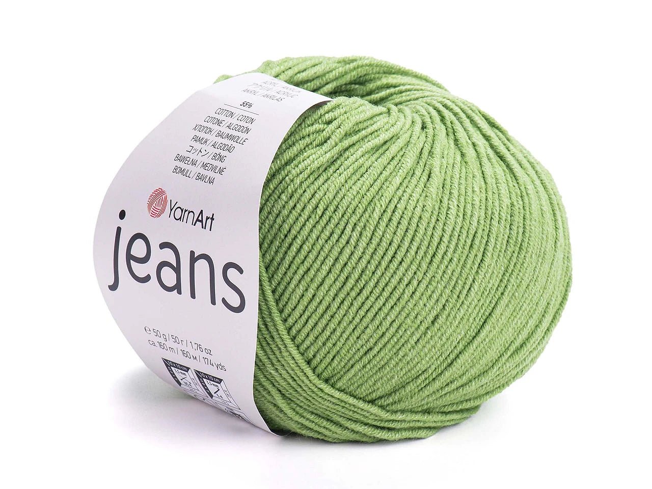 Attēls ar Dzijas YarnArt Jeans - 50g / 160m – pieejams Šarlotes audumi