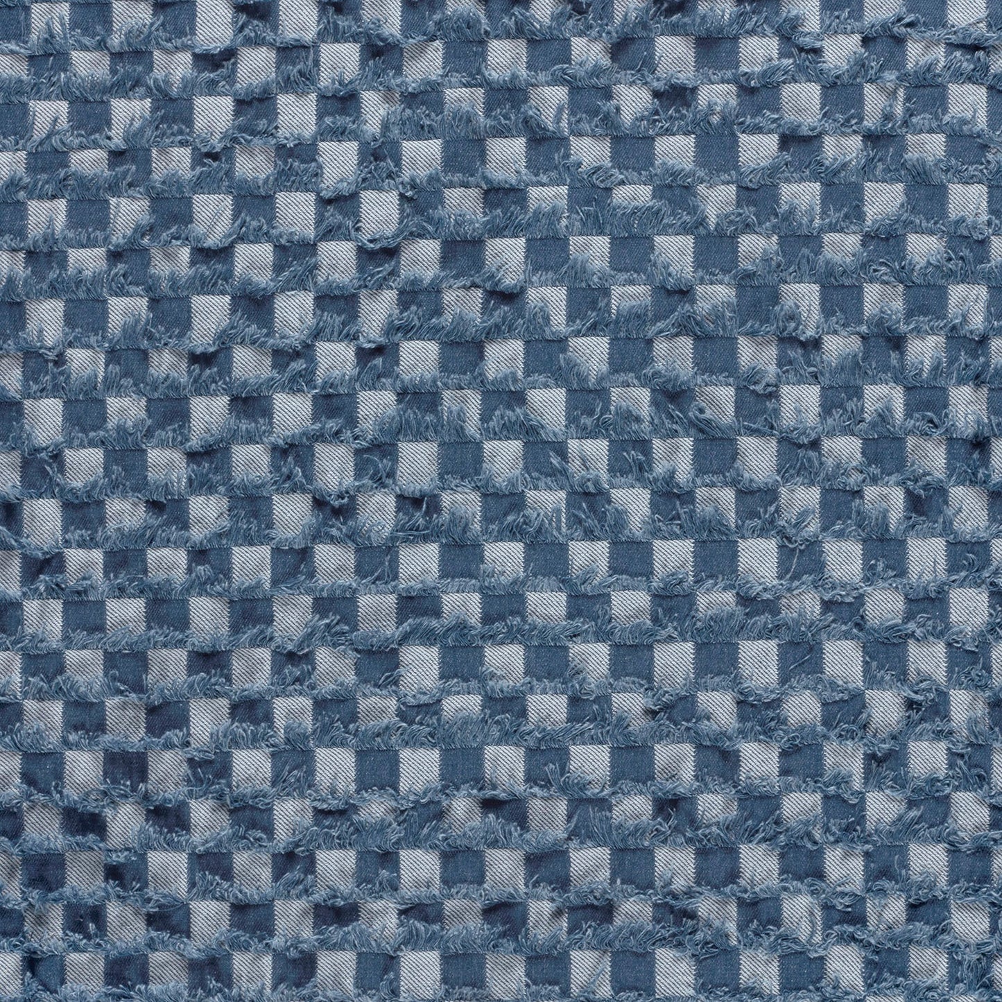 Attēls ar Džinsu audums - rūtains ar bārkstim 345 g/m² – pieejams Šarlotes audumi