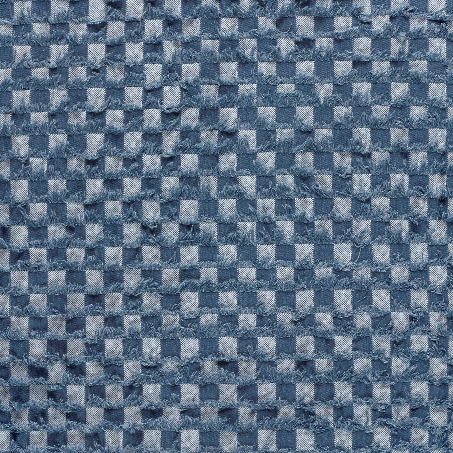 Attēls ar Džinsu audums - rūtains ar bārkstim 345 g/m² – pieejams Šarlotes audumi