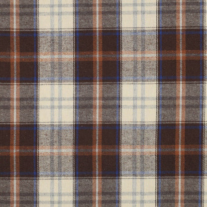 Flanelle - marron et bleu 150 g/m²