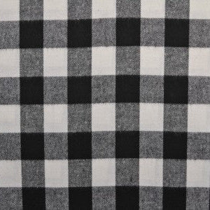 Attēls ar Flanelis - melns ar baltu 180 g/m² – pieejams Šarlotes audumi