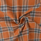 Attēls ar Flanelis - oranžs rutains 180 g/m² – pieejams Šarlotes audumi