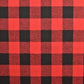 Attēls ar Flanelis - sarkans ar melnu 180 g/m² – pieejams Šarlotes audumi