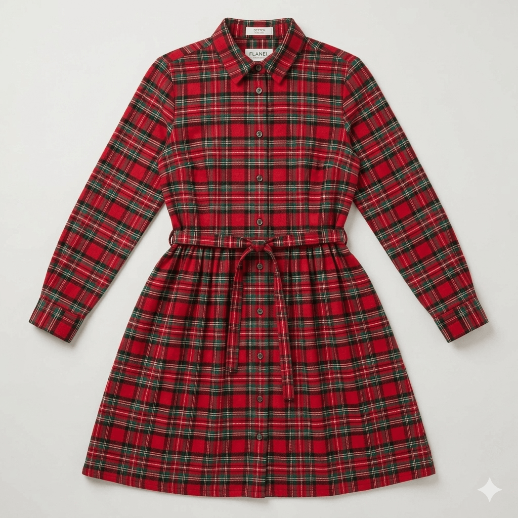 Attēls ar Flanelis - sarkans rūtains 135 g/m² – pieejams Šarlotes audumi