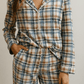 Flanelis - zils rūtains 165 g/m²