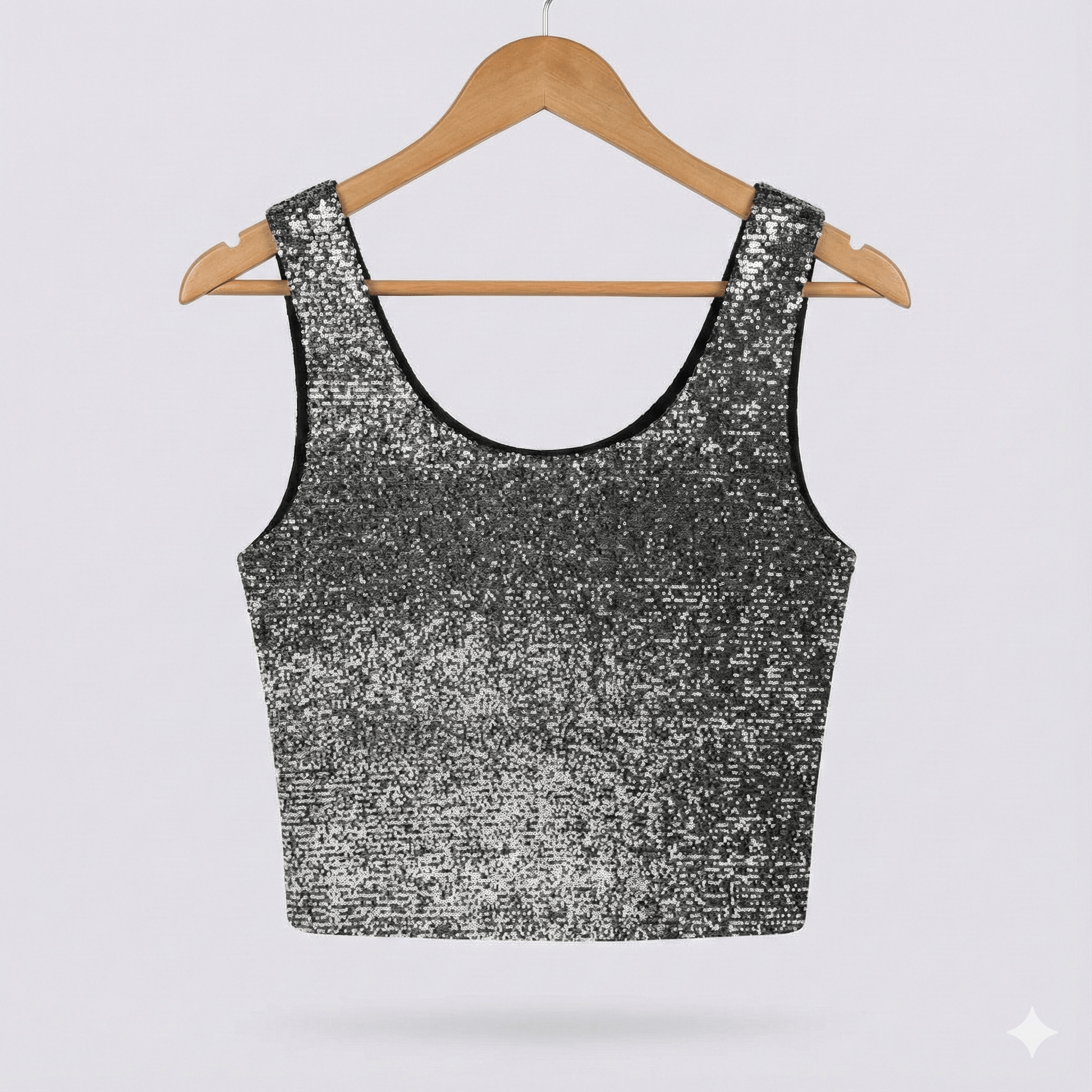 Attēls ar Fliteru audums - melns sudrabs 285 g/m² – pieejams Šarlotes audumi