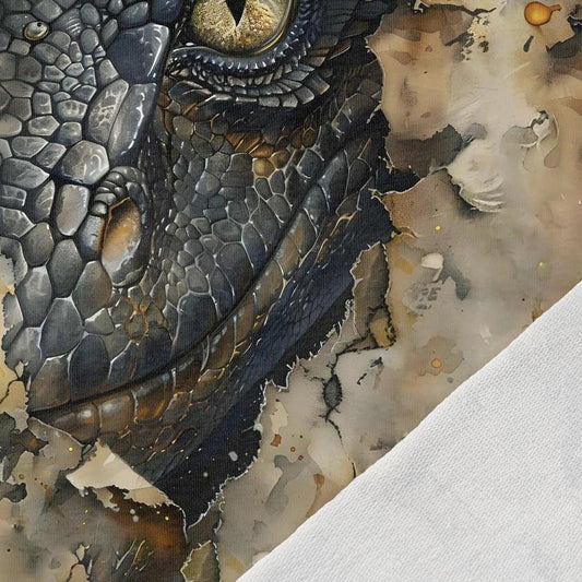 Kilpinio trikotažo panelis 40x50 cm – drakono akis 250 g/m²