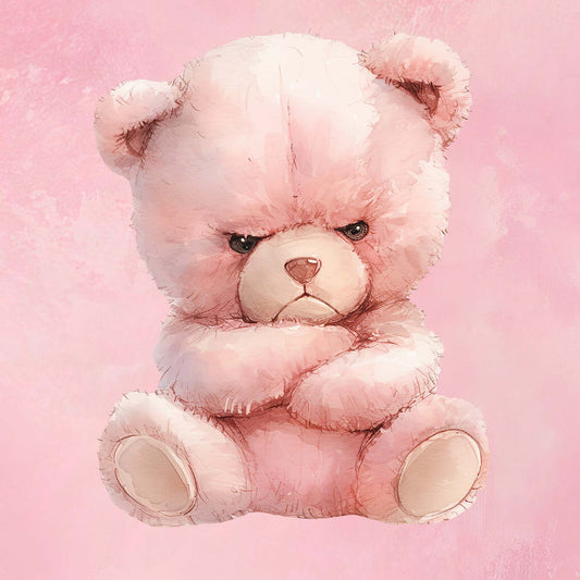 Kilpinio trikotažo panelis 40x50 cm – rožinis raštas 250 g/m²