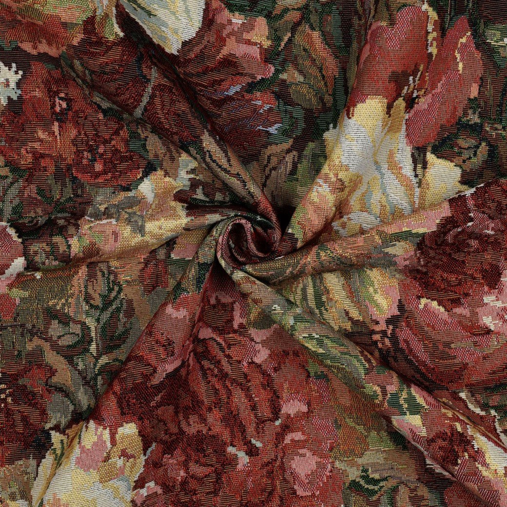 Attēls ar Gobelēns - sārtās peonijas 310 g/m² – pieejams Šarlotes audumi