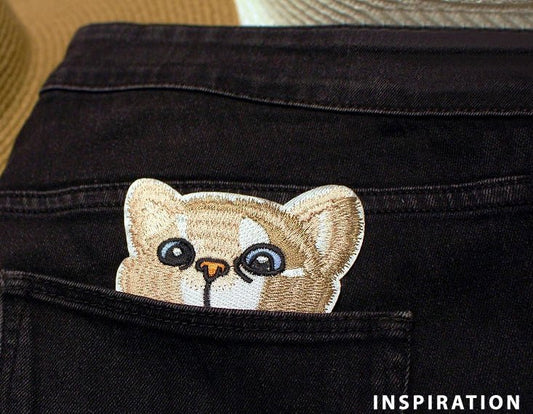 Attēls ar Ielāps uzgludināms kaķis| 55 x 90 mm – pieejams Šarlotes audumi