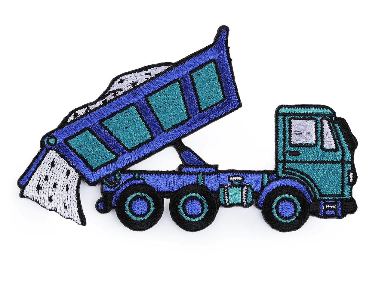 Image with iron-on transport patch – available at Šarlotes audumi