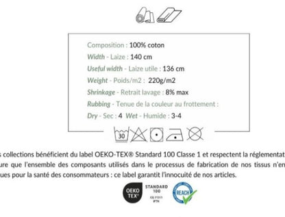 Medvilninis vaflinis trikotažas – chaki žalias su smulkiu raštu 220 g/m²