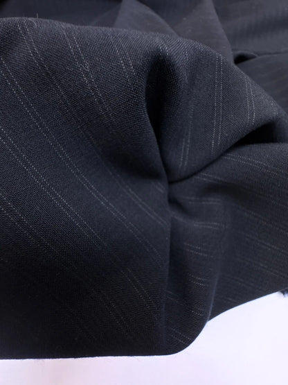 Italian wool fabric | 100% wool | 180 g/m² | 152 cm | Striped dark blue