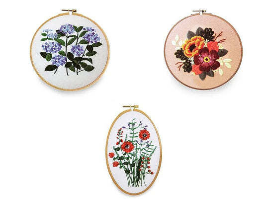Embroidery kit with print – available at Šarlotes audumi