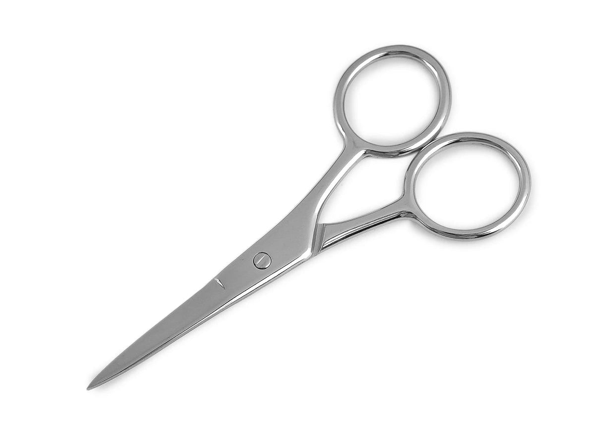 Siuvinėjimo žirklutės, 10 cm, metalinės, tiesiais ašmenimis – nuotrauka, galima įsigyti internetu „Šarlotes audumi“