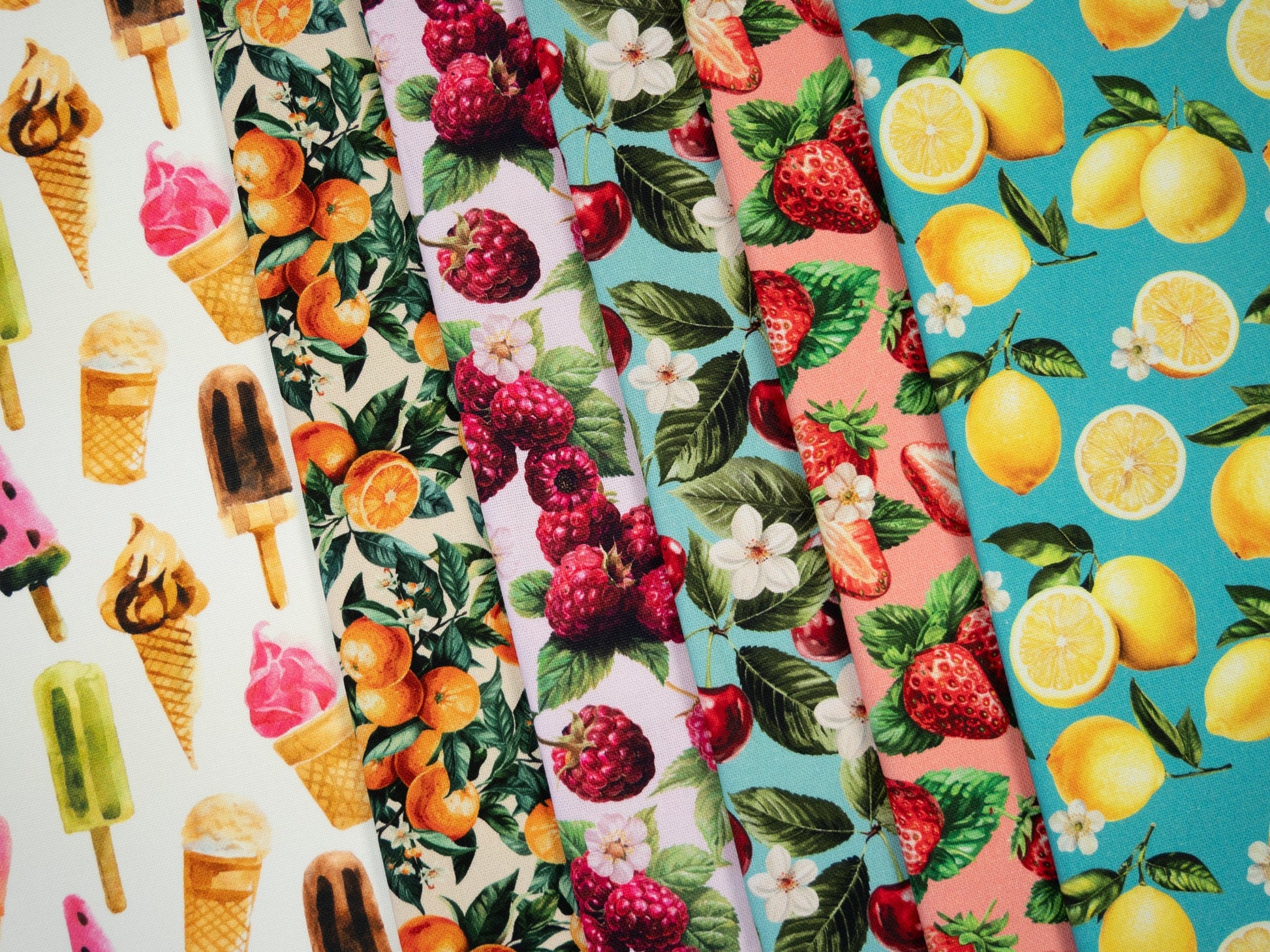 Attēls ar Kanvas audums - citroni 200 g/m² – pieejams Šarlotes audumi