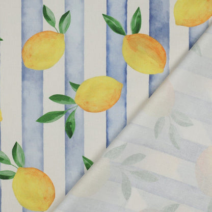 Image de tissu canvas - citrons 210 g/m² – disponible chez Šarlotes audumi