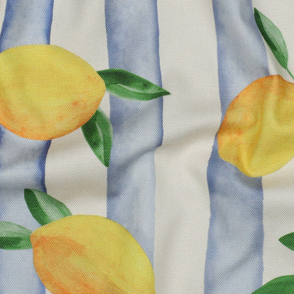 Image avec tissu canvas - citrons 210 g/m² – disponible chez Šarlotes audumi