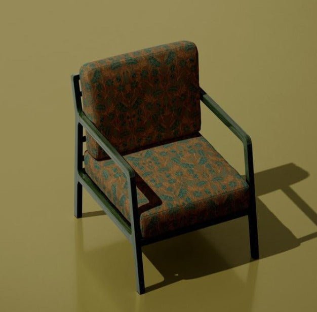 Attēls ar Kanvas audums - lapu motīvs 200 g/m² – pieejams Šarlotes audumi