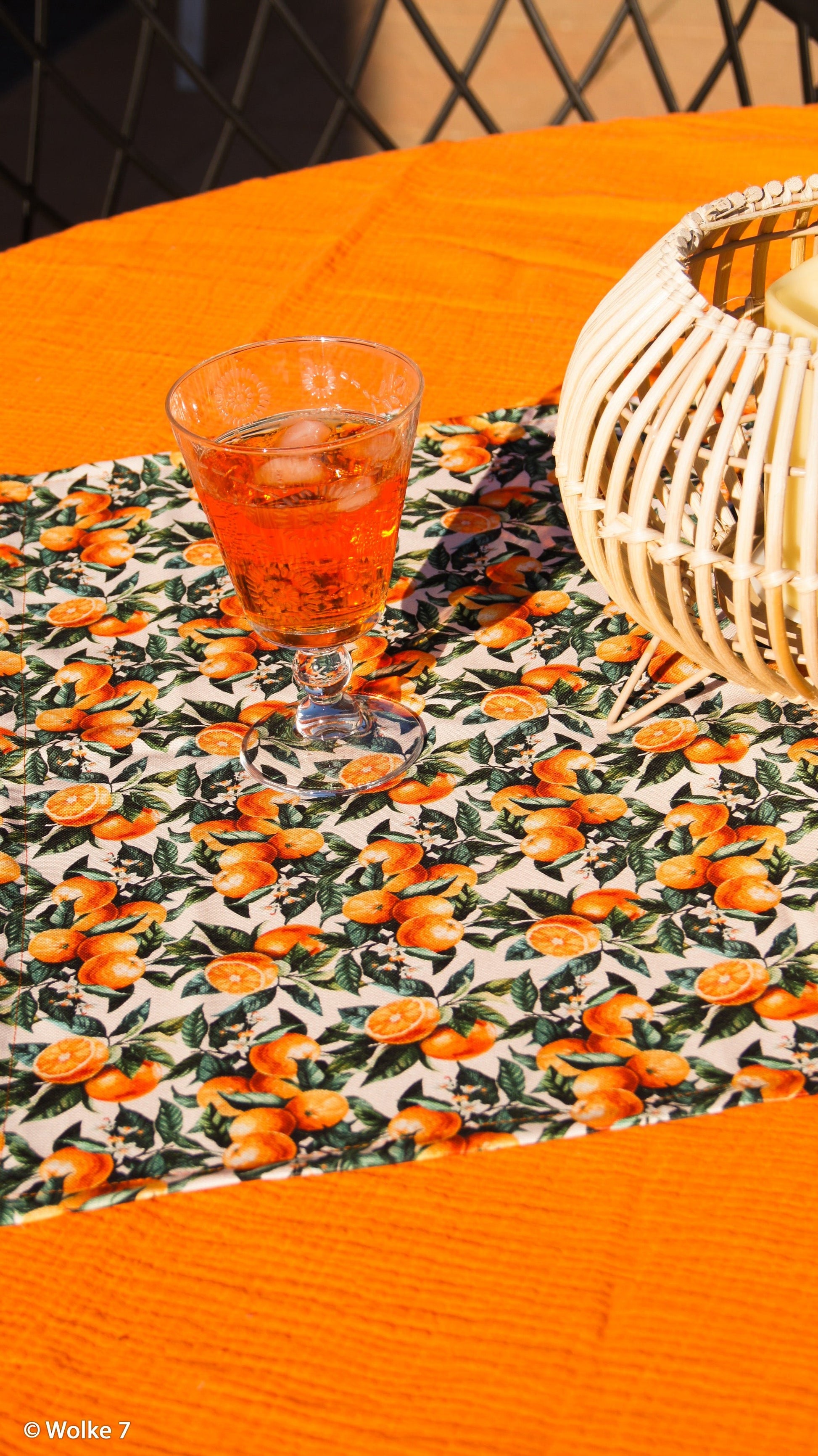 Attēls ar Kanvas audums - mandarīni 200 g/m² – pieejams Šarlotes audumi