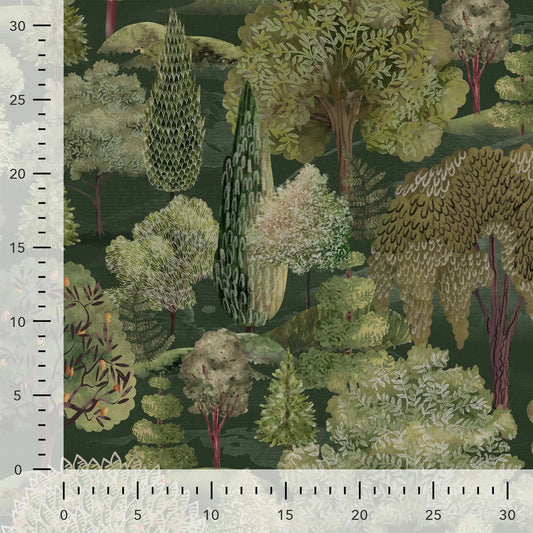 Image with canvas fabric - forest 200 g/m² – available at Šarlotes audumi