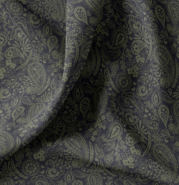 Attēls ar Kanvas audums - nierīšu raksts 200 g/m² – pieejams Šarlotes audumi