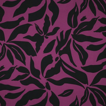Attēls ar Kleitu audums ar elastānu - raibs raksts uz violeta fona 80 g/m² – pieejams Šarlotes audumi