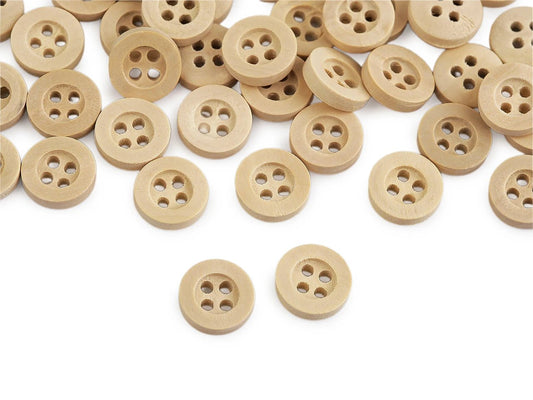 Image of 11 mm wooden buttons – available at Charlotte's Fabrics