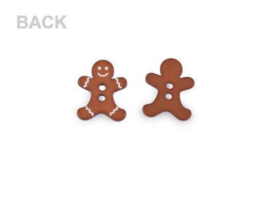 Attēls ar Koka pogas 16 mmx20 mm - piparkūku vīriņš – pieejams Šarlotes audumi