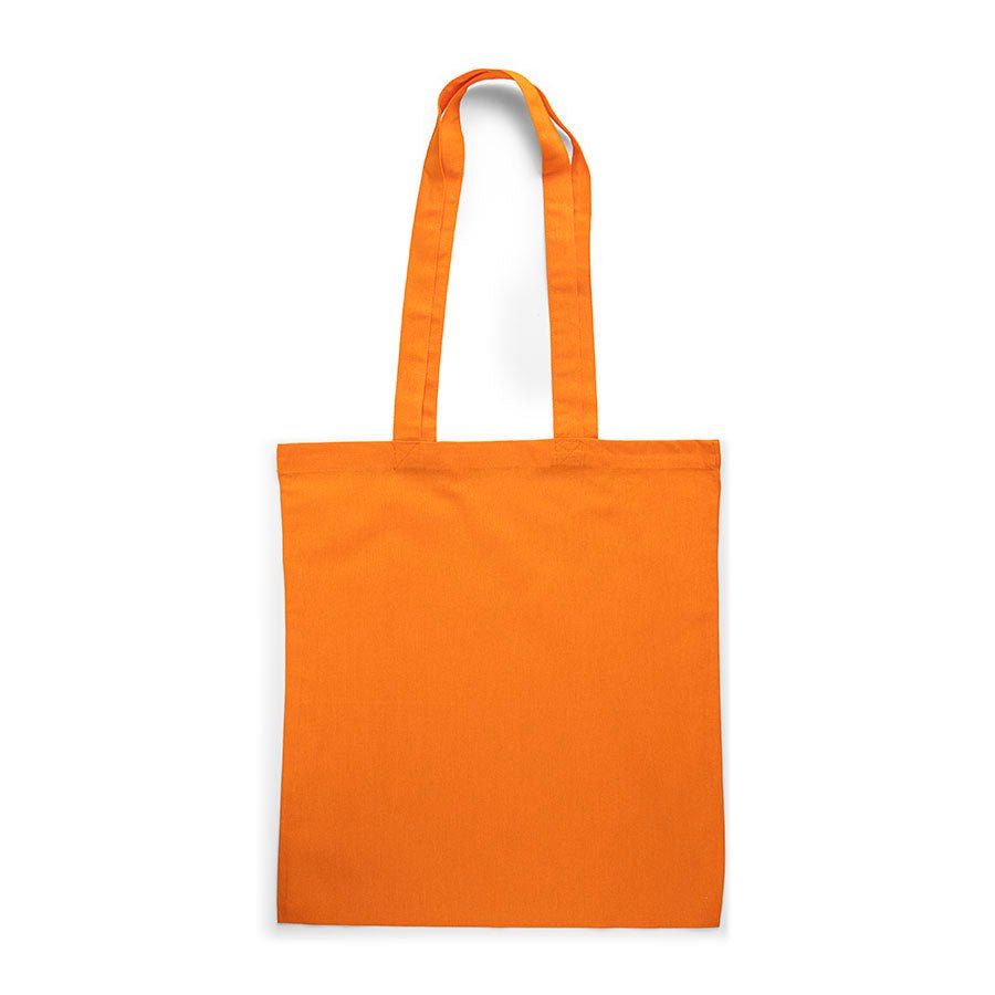 Attēls ar Kokvilnas auduma maisiņš ar garajiem rokturiem 38 x 42 cm 140 g/m² - oranžs – pieejams Šarlotes audumi