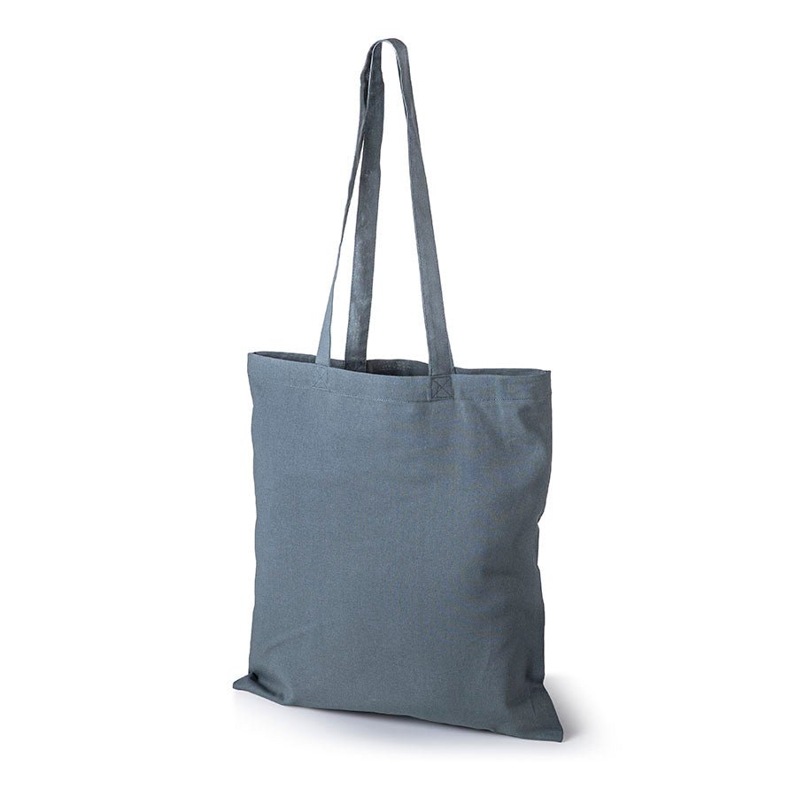 Image of a cotton fabric bag with long handles 38 x 42 cm 140 g/m² - grey – available at Charlotte Fabrics