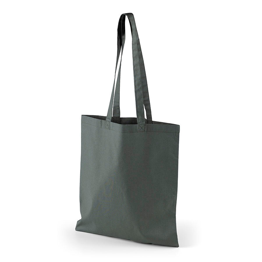 Attēls ar Kokvilnas auduma maisiņš ar garajiem rokturiem 38 x 42 cm 140 g/m² - tumši zaļš – pieejams Šarlotes audumi