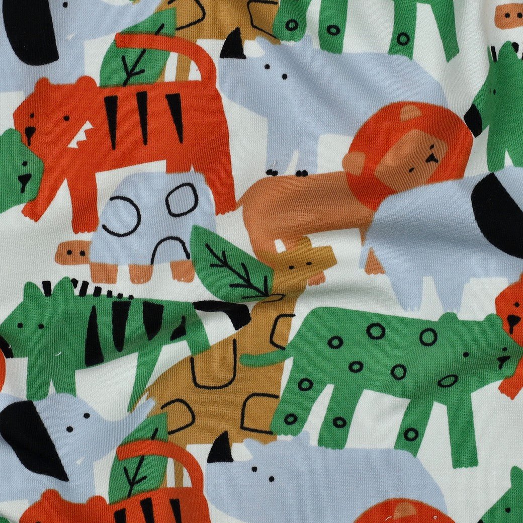 Attēls ar Kokvilnas cilpiņtrikotāža - koši zvēri 225 g/m² – pieejams Šarlotes audumi