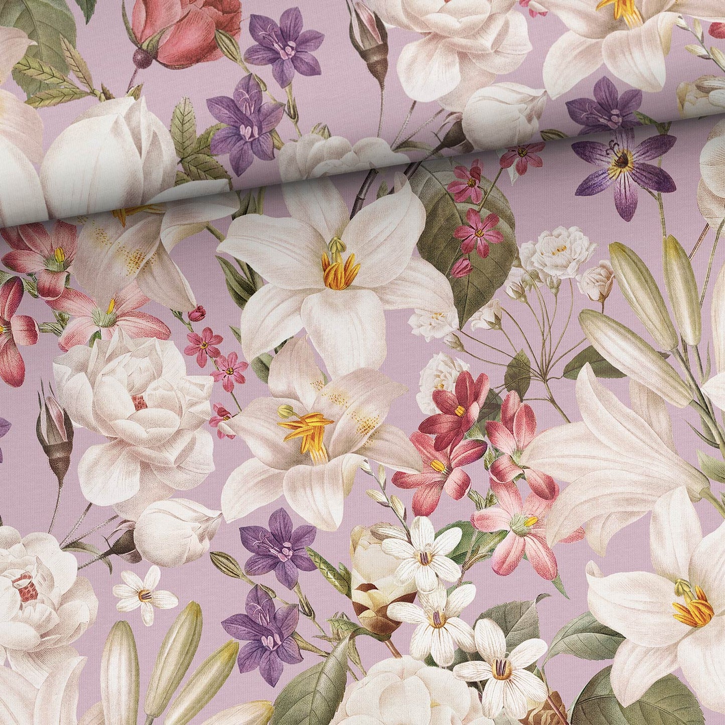 Attēls ar Kokvilnas cilpiņtrikotāža - maiga ziedu elegance 250 g/m² – pieejams Šarlotes audumi