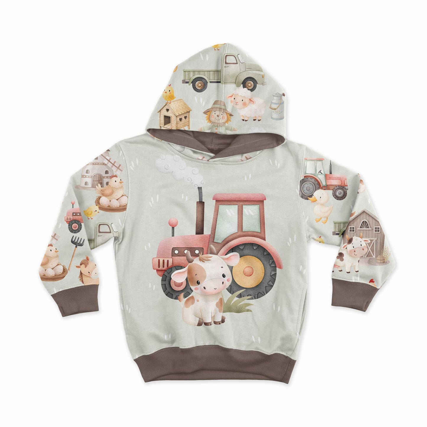 Image en jersey bouclette de coton - vie à la ferme multicolore 250 g/m² | Design - 04 – disponible chez Šarlotes audumi