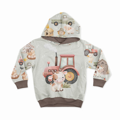 Image en jersey bouclette de coton - vie à la ferme multicolore 250 g/m² | Design - 04 – disponible chez Šarlotes audumi