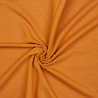Jersey de coton à boucles - teinte rouille 235 g/m² (certif. GOTS)