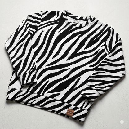 Attēls ar Kokvilnas cilpiņtrikotāža - zebra 230 g/m² – pieejams Šarlotes audumi