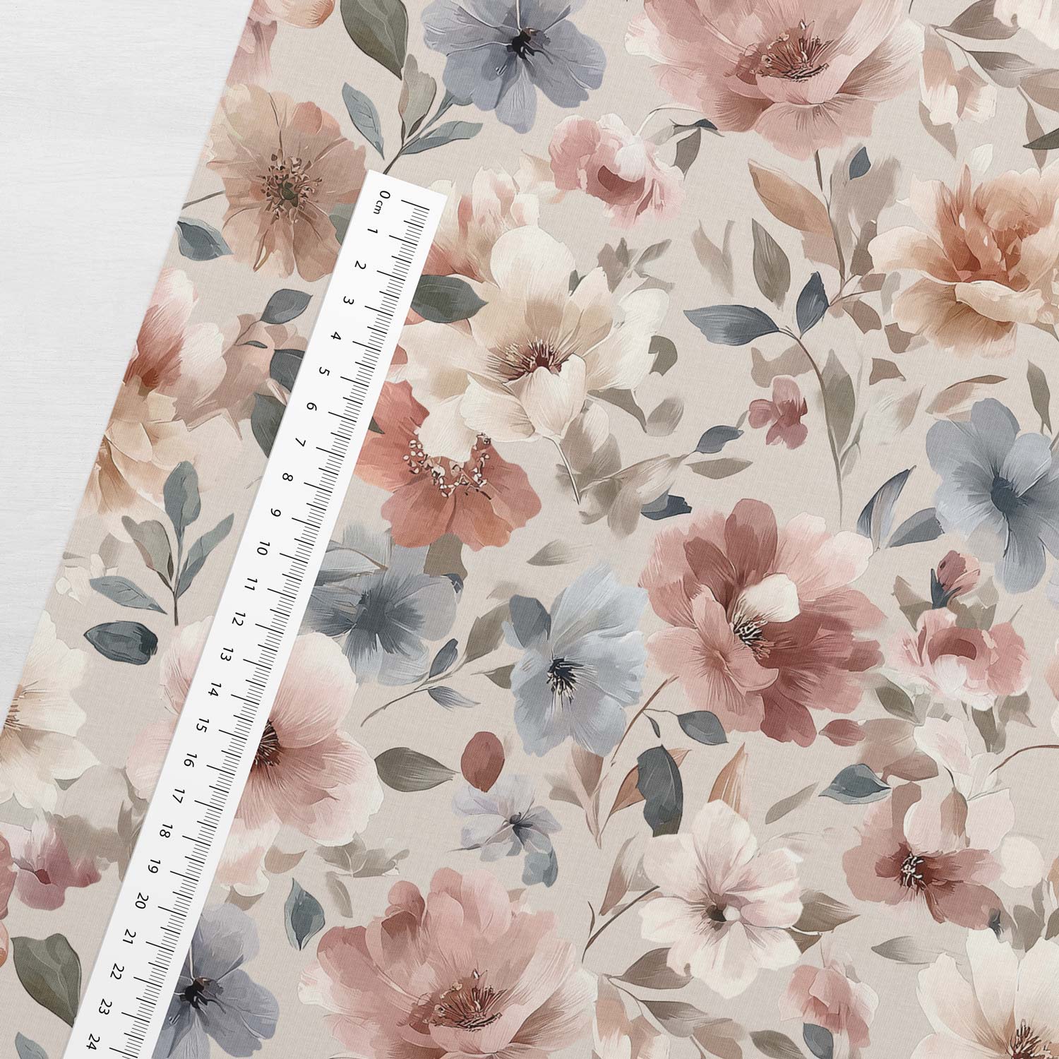 Attēls ar Kokvilnas cilpiņtrikotāža - ziedu harmonija 250 g/m² – pieejams Šarlotes audumi