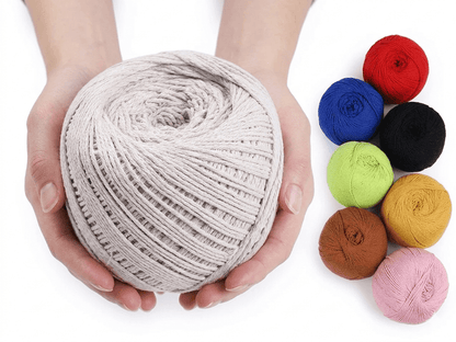 Image avec corde en coton pour macramé (macrame) 2–2,5 mm|de différentes teintes – disponible chez Tissus de Charlotte