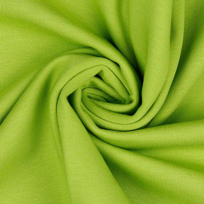 Jersey matelassé en coton - pomme verte 285 g/m²