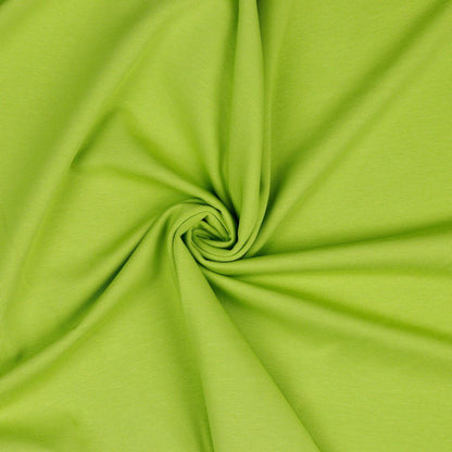 Maille en coton molletonnée - pomme verte 285 g/m²