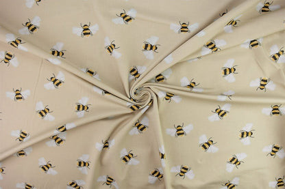 Jersey en coton - petites abeilles 200 g/m²